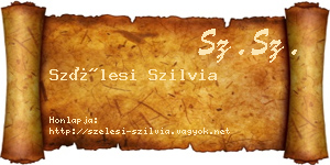 Szélesi Szilvia névjegykártya