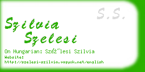 szilvia szelesi business card